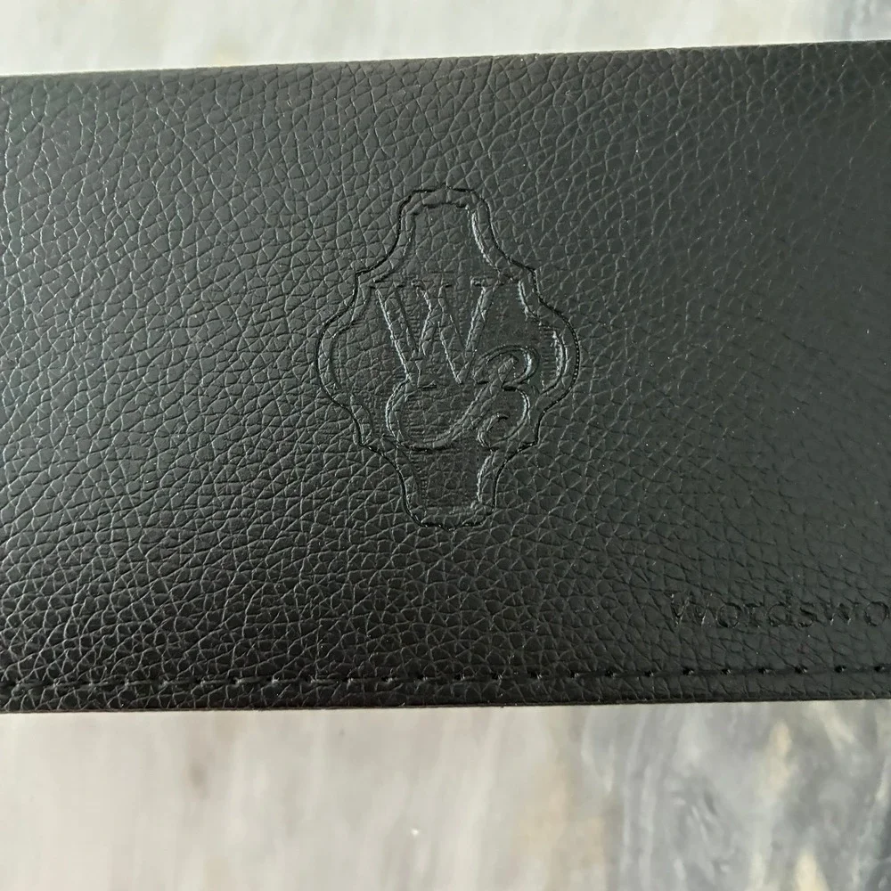 Wordsworth & Black Faux Leather Single Fountain Pen Presentation Case Box Black